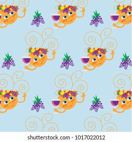 the background with an animated sun glass and grapes