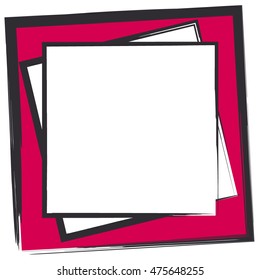 Background for the announcement, the text or an inscription. Imposing of sheets of paper, pink background.
