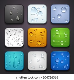 background for the app icons-water drop part