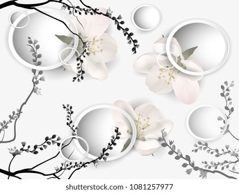 Background with Apple blossoms