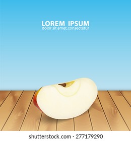Background with apple lobule. High quality vector. EPS10 vector