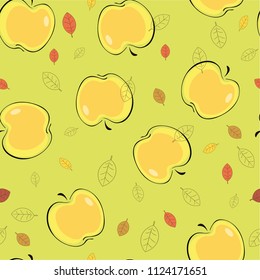 Background with apples. Bright juicy