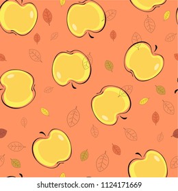 Background with apples. Bright juicy