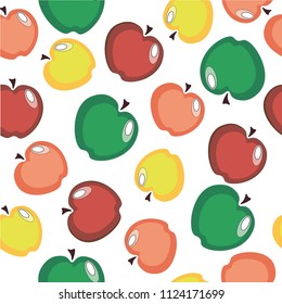 Background with apples. Bright juicy