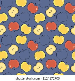 Background with apples. Bright juicy
