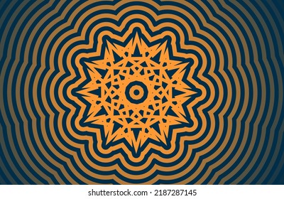 Background with arabic ornament. Multi line contour