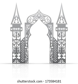  Background with arch in the Asian style
