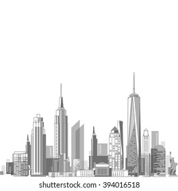 Background architectural vector modern city