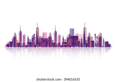 Background architectural vector modern city