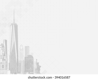 Background architectural vector modern city