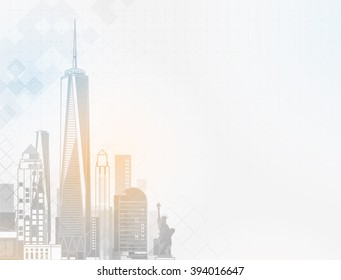 Background architectural vector modern city