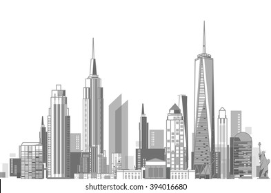 Background architectural vector modern city