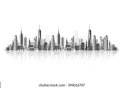 Background architectural vector modern city