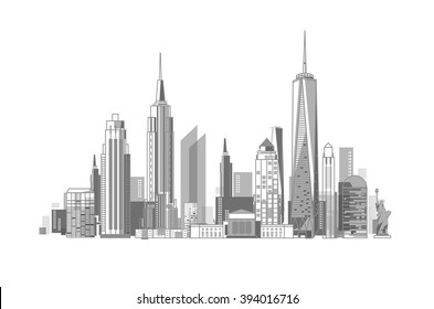 Background architectural vector modern city