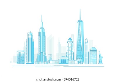 Background architectural vector modern city