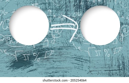 background with area  for text and handwriting symbols