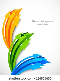 Background with arrows. Abstract illustration
