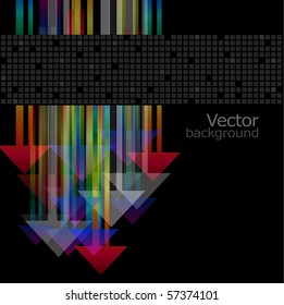Background with arrows, vector