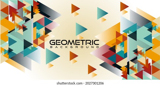Background Art with Colorful Shapes