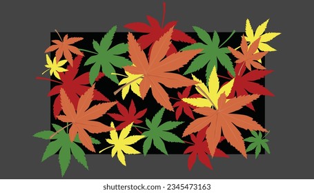 arte de fondo con coloridas hojas de arce