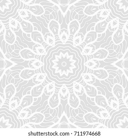 background with art deco abstract floral seamless pattern . monochrome vector illustration