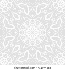 background with art deco abstract floral seamless pattern . monochrome vector illustration