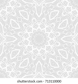 background with art deco abstract floral seamless pattern . monochrome vector illustration
