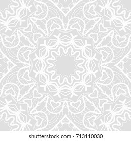 background with art deco abstract floral seamless pattern . monochrome vector illustration