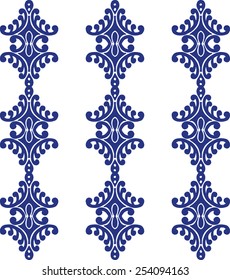 Background art design batik blue background.