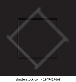 background art gold square ornament