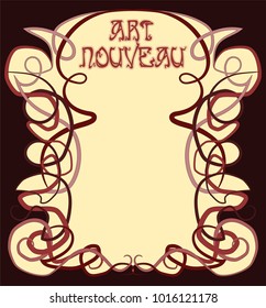 Background in art nouveau style, vector illustration