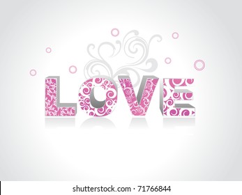 background with artistic design love text