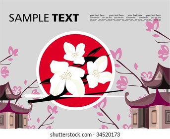 Background in asian style