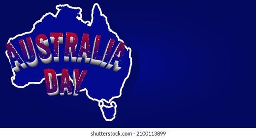 Background Australia Day vector illustration, and Copy Space Area. Suitable to be placed on content with that theme.