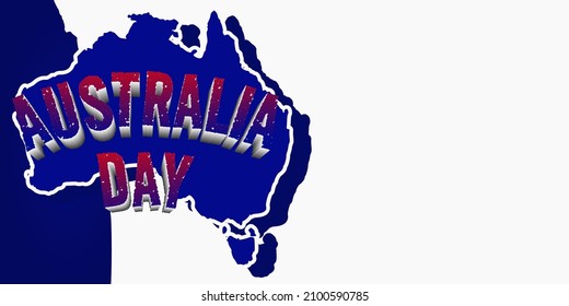 Background Australia Day vector illustration, and Copy Space Area. Suitable to be placed on content with that theme.