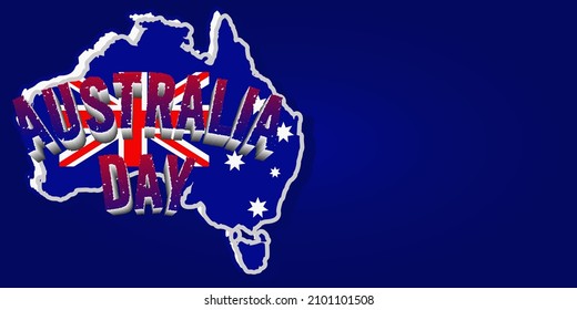 Background Australia Day vector illustration, and Copy Space Area. Suitable to be placed on content with that theme.