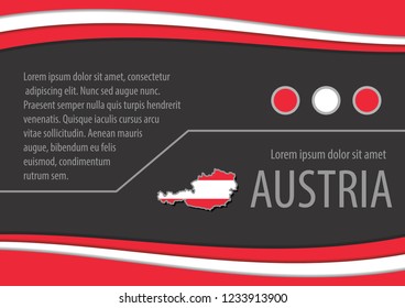 Background with Austrian colors and free space for your text. Vector illustration.