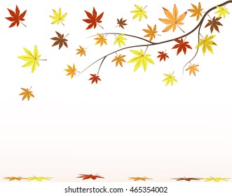 background with autumn colorful leaves
