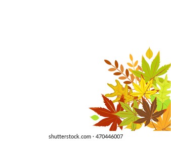 background with autumn colorful leaves