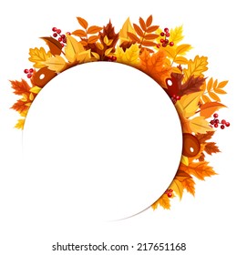 Background with autumn colorful leaves. Vector eps-10.