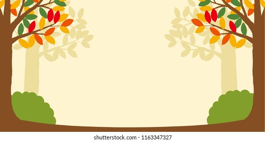 Background of autumn forest