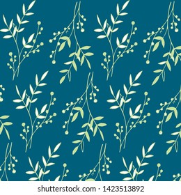 background with autumn hand-drawn leaves