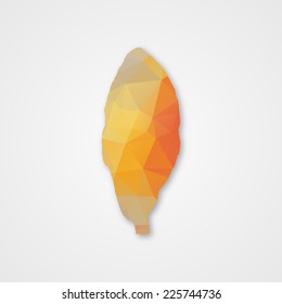 Background with autumn leaf of triangles. Vector illustration