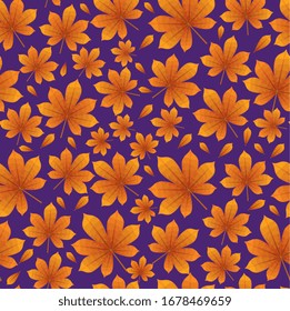 background of autumn leafs naturals vector illustration design