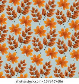 Hintergrund von Herbstblättern Naturale Vektorillustration Illustration Design