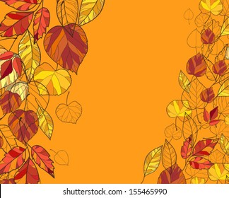 background with autumn leaves