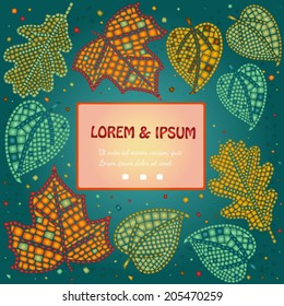 Background with autumn leaves