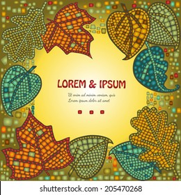 Background with autumn leaves