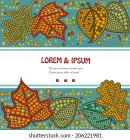 Background with autumn leaves.