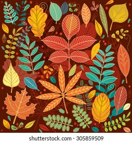 Background of autumn leaves 